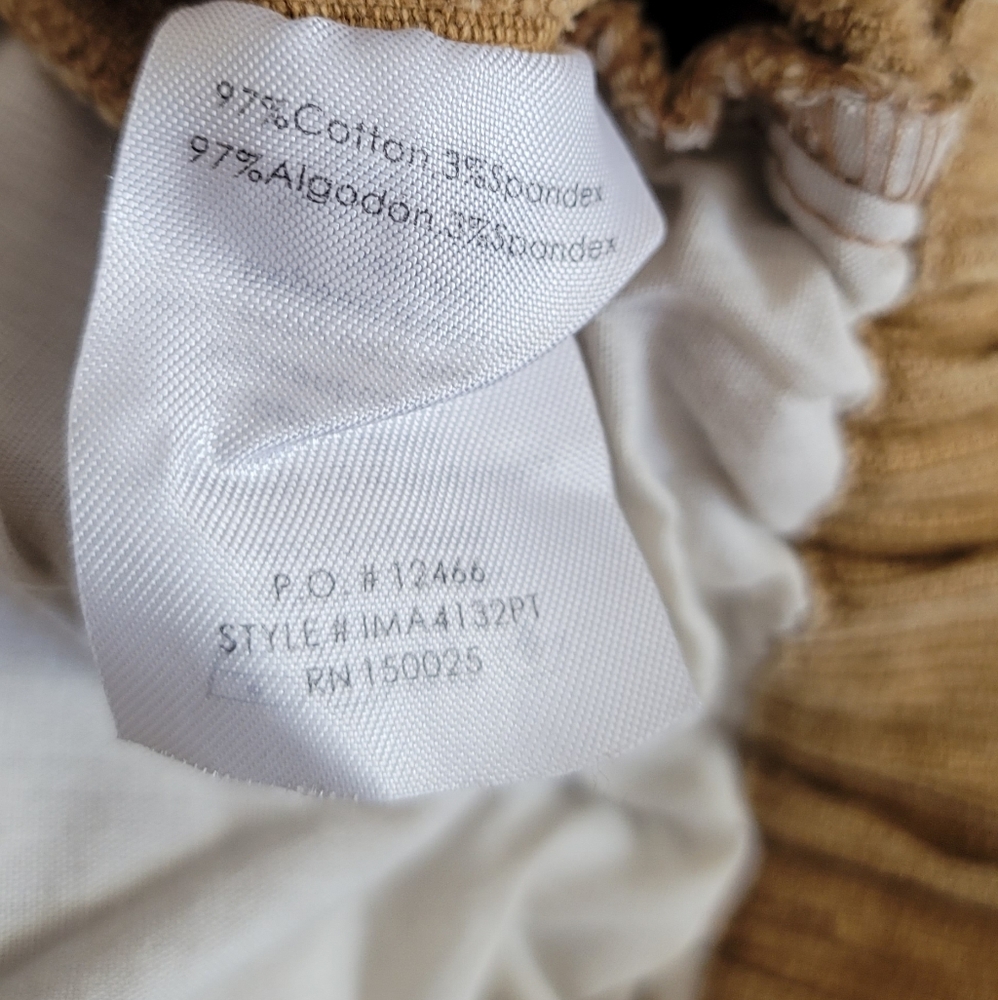 12th Tribe Sandstorm Camel High-Waisted Corduroy Pants - Picture 9 of 9